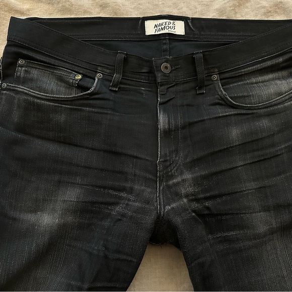 Naked & Famous Cashmere Black Denim - Picture 4 of 8